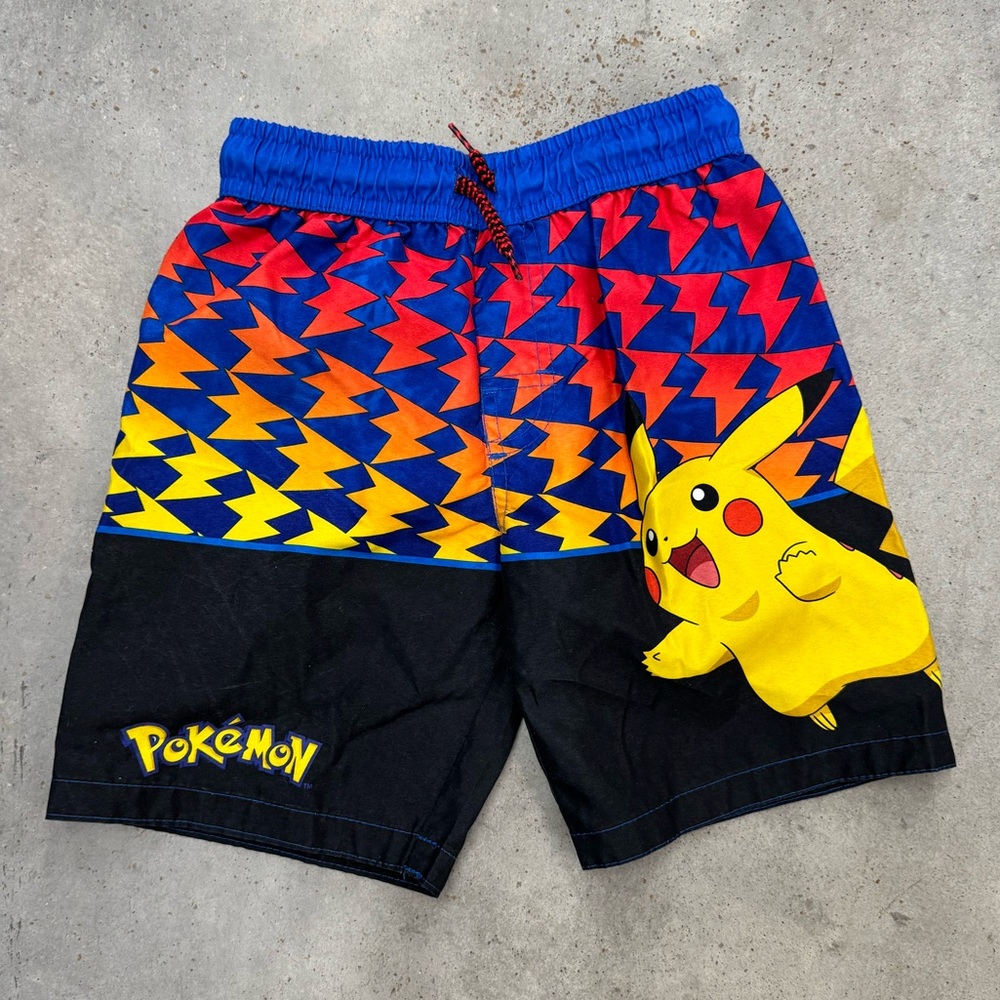 Pokémon Pikachu Swim Trunks Boys Small Colorful Swim Shorts